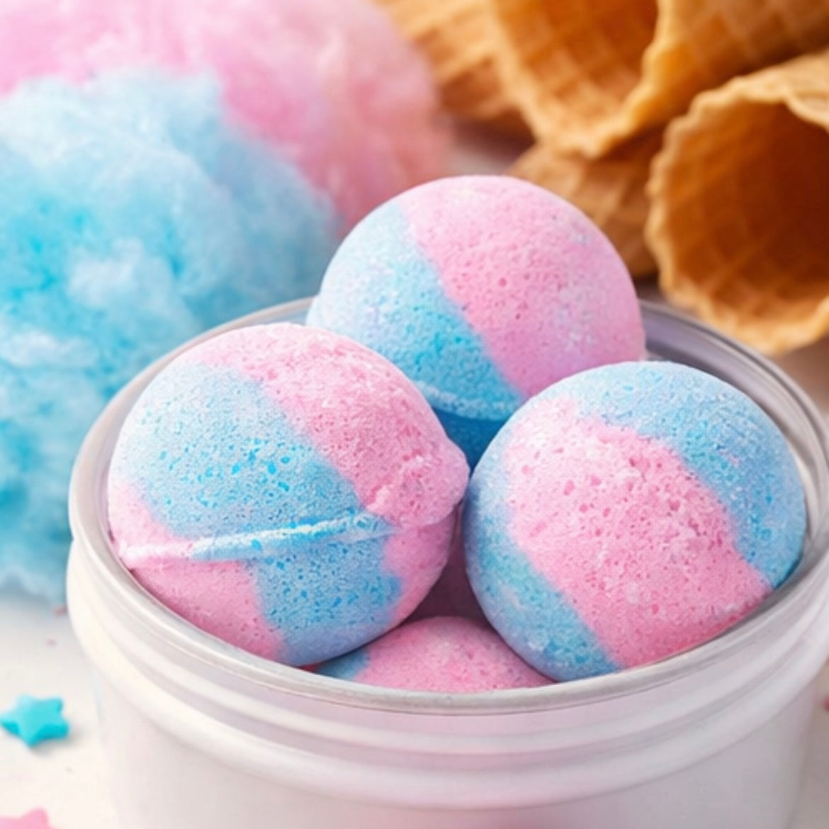 Cotton Candy Bath Bombs