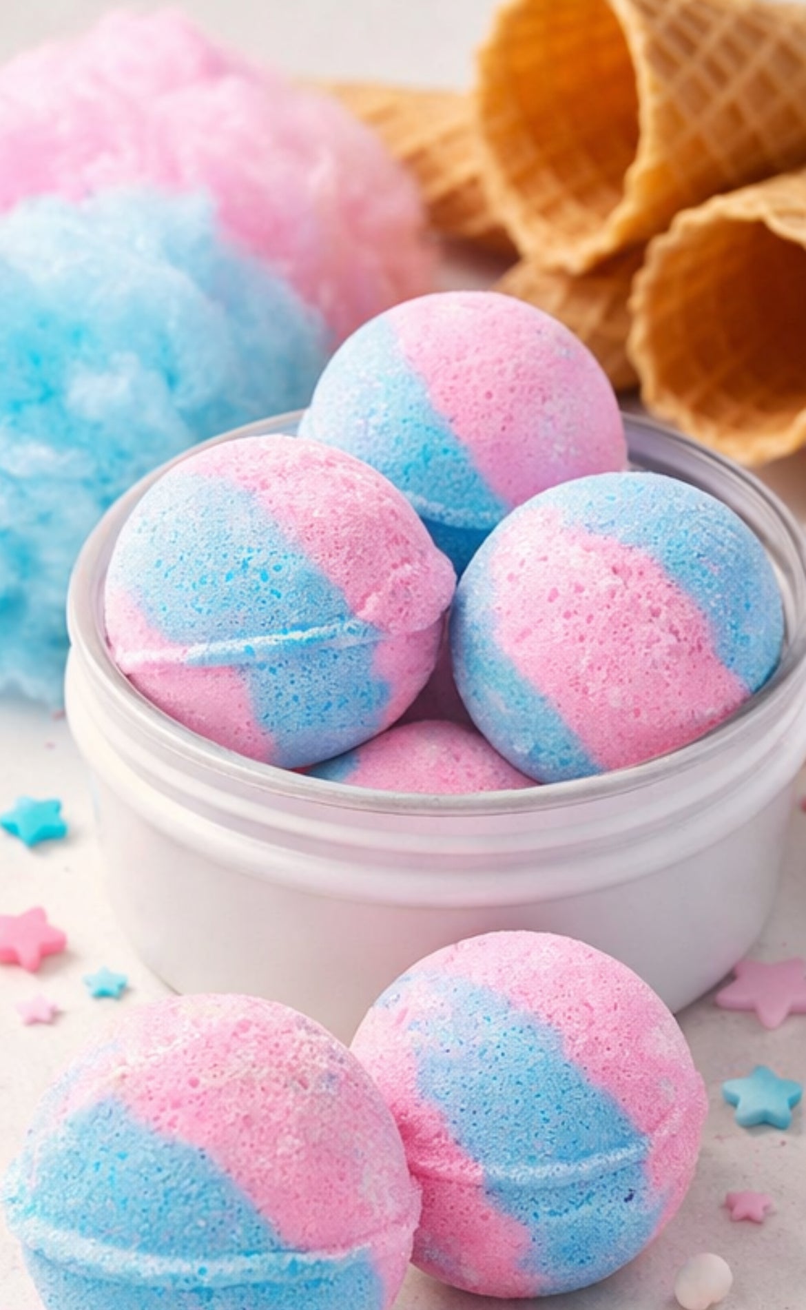 Cotton Candy Bath Bombs
